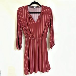Old Navy long sleeved, striped dress, size s